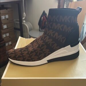 Michael Kors Brown and Black Wedge Shoes